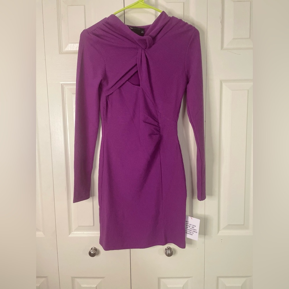 ASOS design long sleeve ribbed dress